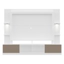 Ver imagem 3 de Estante Tv 65" Com Leds Berlim Multimóveis V3392 Branca/Lacca Fumê Branco/Lacca Fumê