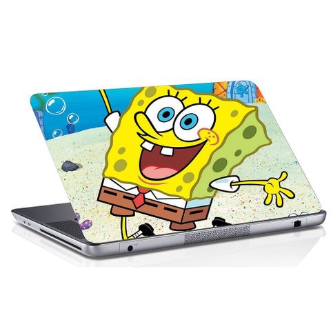 Adesivo de Notebook Bob Esponja na Praia