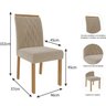 Conjunto para Sala de Jantar Mesa 210cm 8 Cadeiras Juliana Cimol - 5