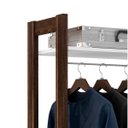 Ver imagem 5 de Closet Modulado Aberto com 2 Gavetas Prateleiras e Cabide Az1011 Tecno Mobili -branco/nogal
