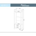 Ver mais imagens de Closet Modulado Aberto com 2 Gavetas Prateleiras e Cabide Az1011 Tecno Mobili -branco/nogal