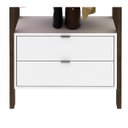 Ver imagem 3 de Closet Modulado Aberto com 2 Gavetas Prateleiras e Cabide Az1011 Tecno Mobili -branco/nogal