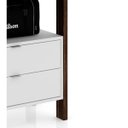 Ver imagem 2 de Closet Modulado Aberto com 2 Gavetas Prateleiras e Cabide Az1011 Tecno Mobili -branco/nogal