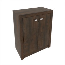 Armário Balcão para Escritório Baixo 60cm 2 Portas Me4103 Tecno Mobili - Rústico - 2