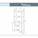 Ver mais imagens de Closet Modulado Aberto-armário Alto Multiuso com 2 Portas 65cm Az1009 Tecno Mobili-branco/nogal