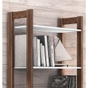 Ver imagem 4 de Closet Modulado Aberto-armário Alto Multiuso com 2 Portas 65cm Az1009 Tecno Mobili-branco/nogal