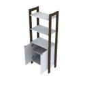 Ver imagem 2 de Closet Modulado Aberto-armário Alto Multiuso com 2 Portas 65cm Az1009 Tecno Mobili-branco/nogal