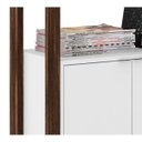 Ver imagem 7 de Closet Modulado Aberto-armário Alto Multiuso com 2 Portas 65cm Az1009 Tecno Mobili-branco/nogal