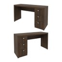 Ver imagem 7 de Mesa para Escritório ou Escrivaninha 1,36m com 3 Gavetas Várias Cores Me4102 Tecno Mobili-rústico