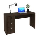 Ver imagem 2 de Mesa para Escritório ou Escrivaninha 1,36m com 3 Gavetas Várias Cores Me4102 Tecno Mobili-rústico