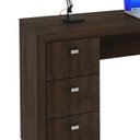 Ver imagem 5 de Mesa para Escritório ou Escrivaninha 1,36m com 3 Gavetas Várias Cores Me4102 Tecno Mobili-rústico