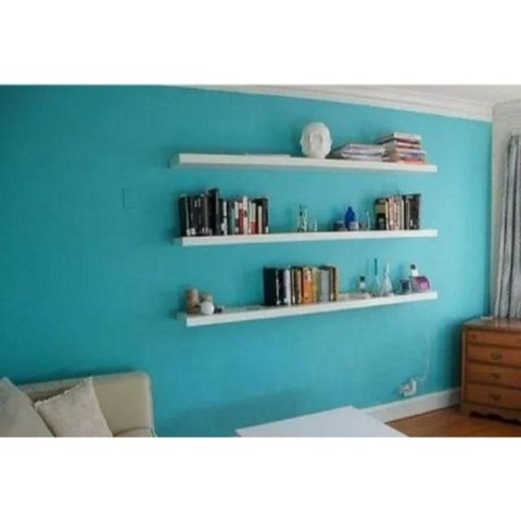 Kit 3 Prateleiras 70x20 MDF Branco com Suporte Flutuante Invisível