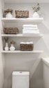 Ver imagem 3 de Kit 3 Prateleiras 70x20 MDF Branco com Suporte Flutuante Invisível