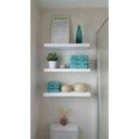 Ver imagem 4 de Kit 3 Prateleiras 50x20 MDF Branco com Suporte Flutuante Invisível