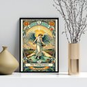 Ver imagem 1 de Quadro Carta Tarot Vintage - a Temperança 45x34cm:moldura Branca