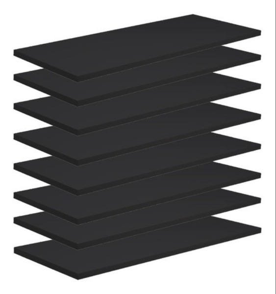 Kit 10 Prateleiras 60x15 MDF Preto com Suporte Flutuante Invisível - 2