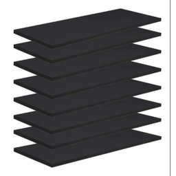 Kit 10 Prateleiras 60x15 MDF Preto com Suporte Flutuante Invisível - 2