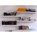 Ver imagem 1 de Kit 5 Prateleiras 60x15 MDF Branco com Suporte Flutuante Invisível