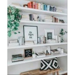 Kit 4 Prateleiras 60x15 MDF Branco com Suporte Flutuante Invisível - 4