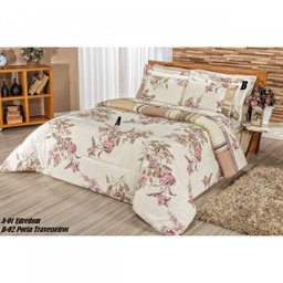 Kit Edredom Casal Percal 3 Peças Requinte Bia Enxovais - 2 Kit Edredom Casal Percal 3 Peças Requinte Bia Enxovais - 2