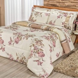 Kit Edredom Casal Percal 3 Peças Requinte Bia Enxovais - 1 Kit Edredom Casal Percal 3 Peças Requinte Bia Enxovais - 1