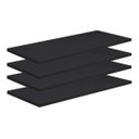 Ver imagem 3 de Kit 4 Prateleiras 60x10 MDF Preto com Suporte Flutuante Invisível
