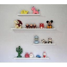 Kit 4 Prateleiras 60x10 MDF Branco com Suporte Flutuante Invisível - 2