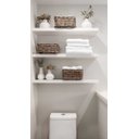 Ver imagem 2 de Kit 3 Prateleiras 60x10 MDF Branco com Suporte Flutuante Invisível