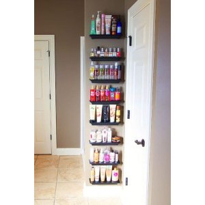 Kit 8 Prateleiras 50x20 MDF Preto com Suporte Flutuante Invisível
