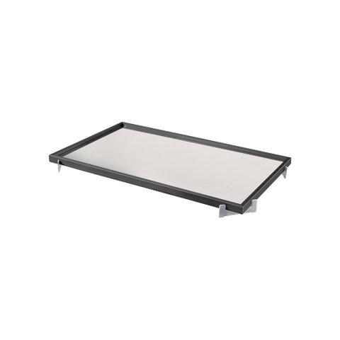 Bandeja Decorativa Espelhada Gala Mdf Laminado Preto/cromado