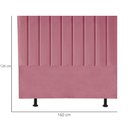 Ver imagem 4 de Cabeceira Estofada Cama Casal Queen Size 160 Cm Marina Suede Rosa