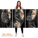Ver imagem 3 de Kit 3 Quadros Retangulares - a Mulher Dourada