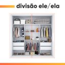Ver imagem 6 de Guarda Roupas Casal Ripado com Espelho 2 Portas de Correr 4 Gavetas Trianon Branco Zanzini