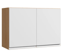 Ver imagem 1 de Armário Aéreo Andréia 80cm 2 Portas Amendôa/branco - Ajl Moveis