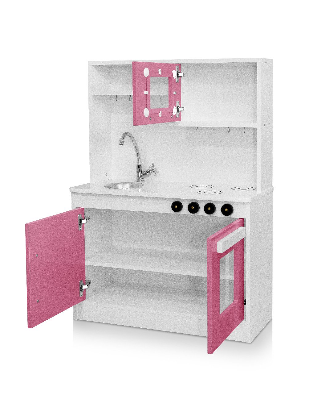 Mini Armário de Cozinha Infantil Unicórnio Arco Íris em Mdf:rosa - 3