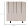 Cabeceira de Cama Solteiro Box 90 Cm Karla Corino Cor:bege - 2