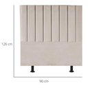 Ver imagem 2 de Cabeceira de Cama Solteiro Box 90 Cm Karla Corino Cor:bege