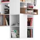 Ver mais imagens de Estante Modular Lego Multifuncional para Canto Vivo Branco / Ébano