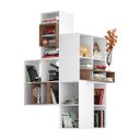 Ver imagem 2 de Estante Modular Lego Multifuncional para Canto Vivo Branco / Ébano