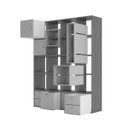 Ver imagem 4 de Estante Modular Lego Multifuncional Supenso para Cozinha Branco / Ébano