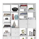 Ver imagem 6 de Estante Modular Lego Multifuncional Divisor De Ambiente Branco