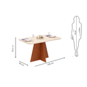 Ver imagem 6 de Mesa de Jantar Retangular Tampo de Vidro 136x90 Dj Móveis Siena Freijó Off White