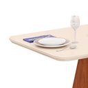 Ver imagem 3 de Mesa de Jantar Retangular Tampo de Vidro 136x90 Dj Móveis Siena Freijó Off White