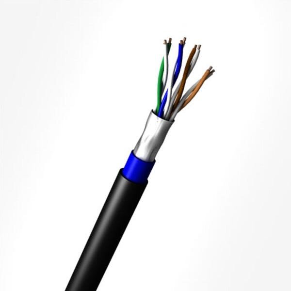 Cabo FTP Megacabos 8 Vias CAT5E EXT Blindado Capa Dupla 305M - 1