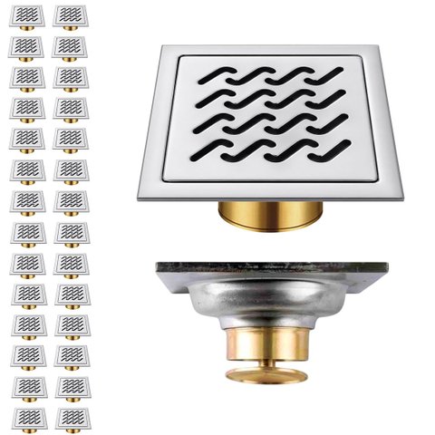 Ralo 10x10 Inox Kit 28 Uni Banheiro Casa Quintal Jardim Anti Inseto Anti Odor Varanda Higienico Lava