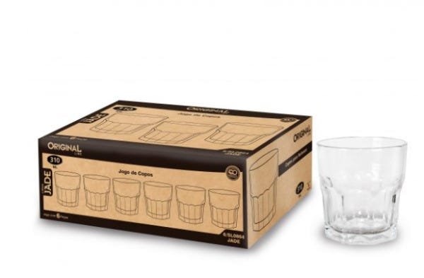 Jogo 6 copos whisky em vidro Sylvana 300ml 9cm Pasabahce