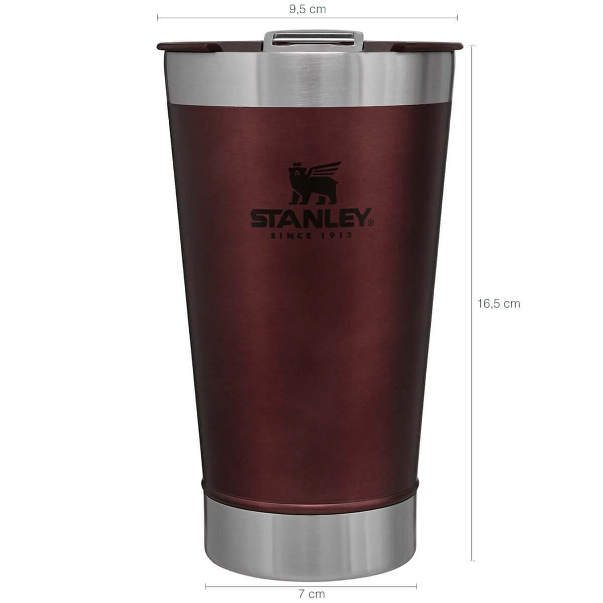 Copo Térmico Stanley para Cerveja ou Café com Tampa e Abridor Aço Inox Vinho - 3