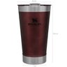 Copo Térmico Stanley para Cerveja ou Café com Tampa e Abridor Aço Inox Vinho - 3