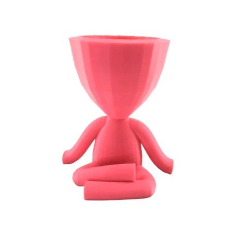 Yoga - Vaso Cactos ou Suculentas:rosa