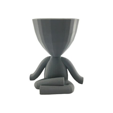 Yoga - Vaso Cactos ou Suculentas:cinza